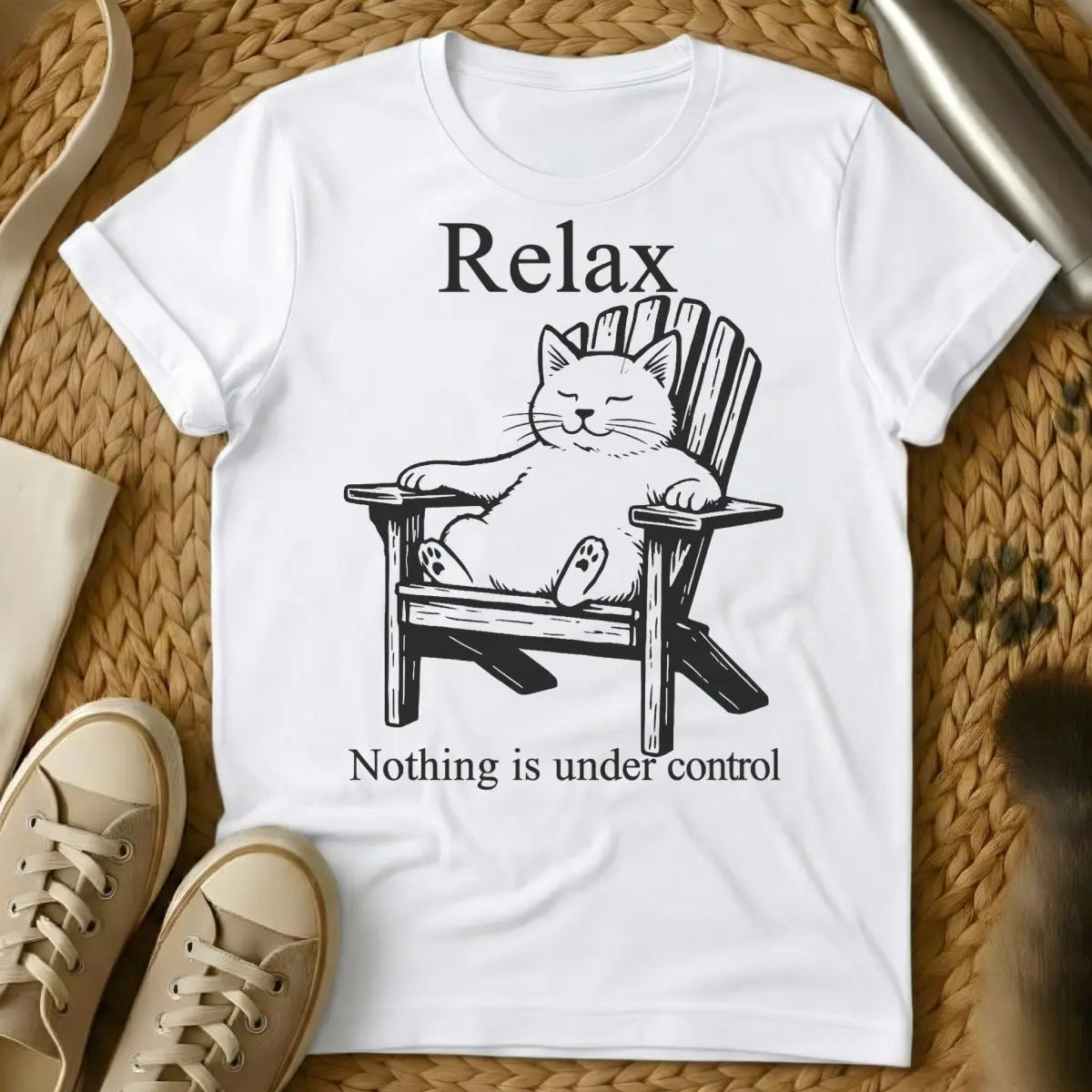 Relax Cat ShirtRelax Cat Shirt - White Cat T-Shirt