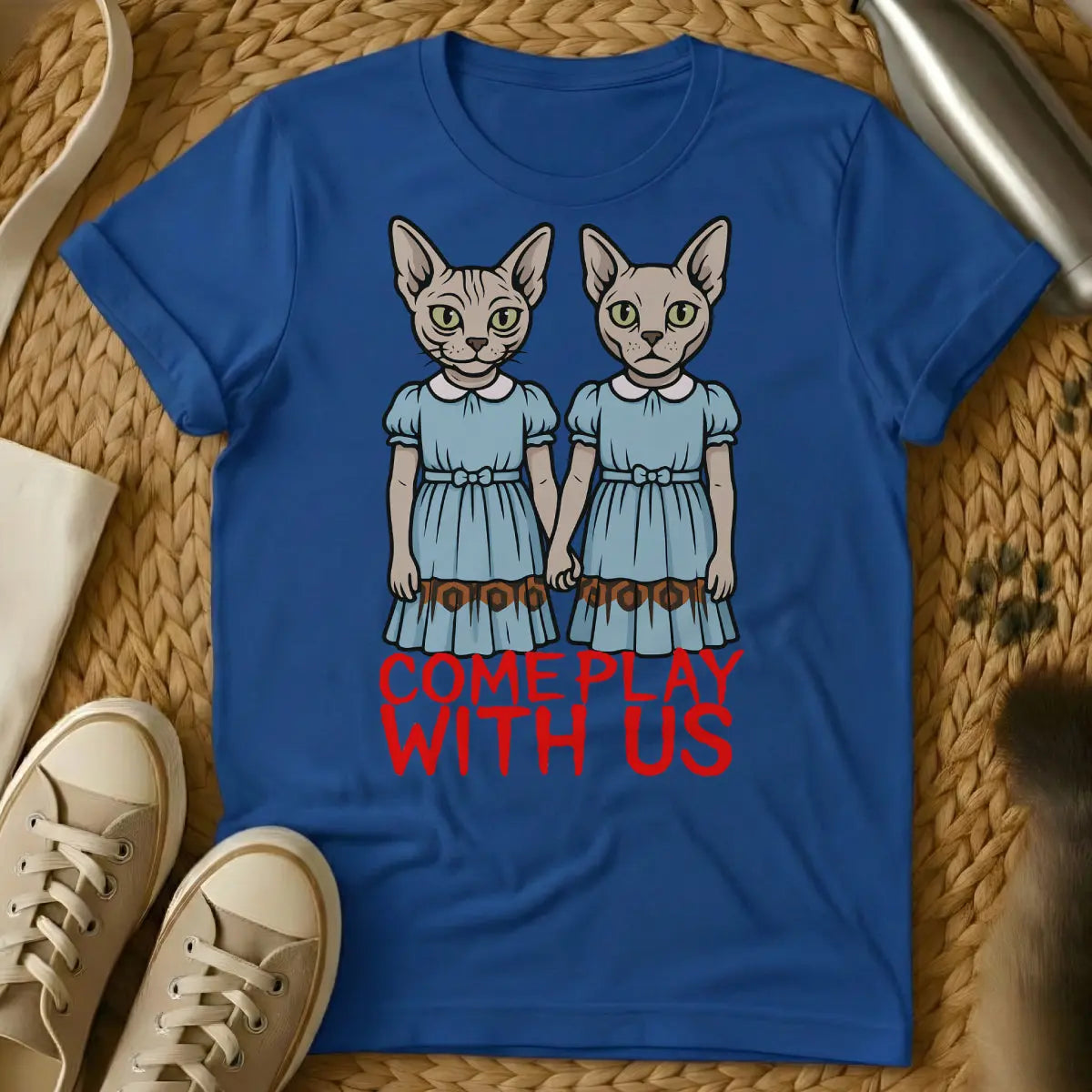 The Shining Cat Shirt - Blue Cat T-Shirt