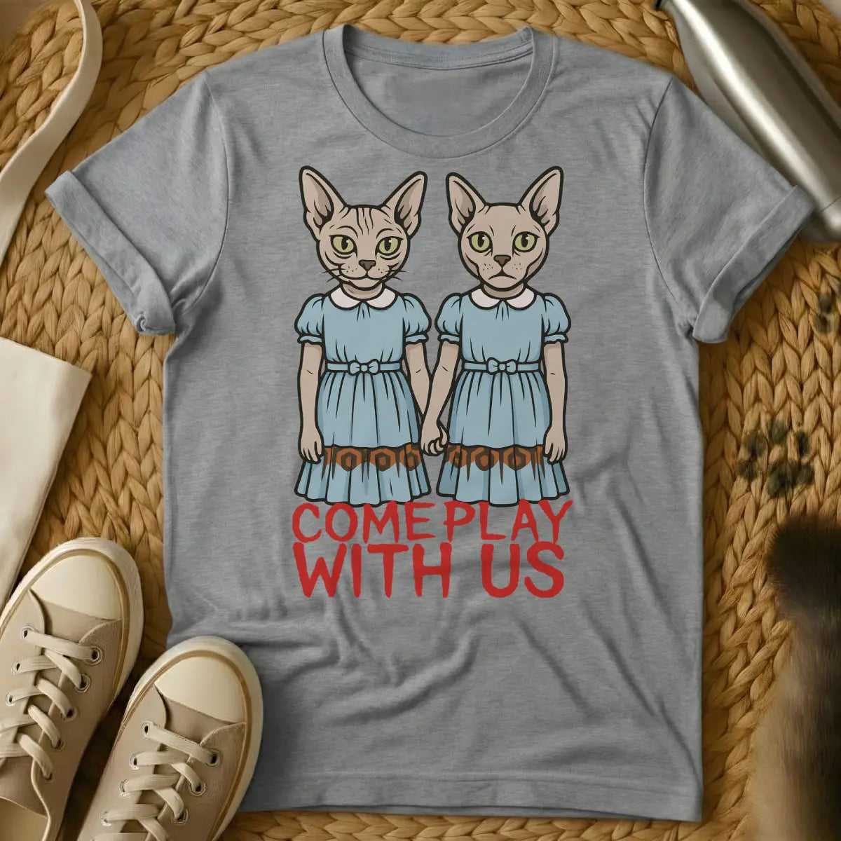 The Shining Cat Shirt - Gray Cat T-Shirt