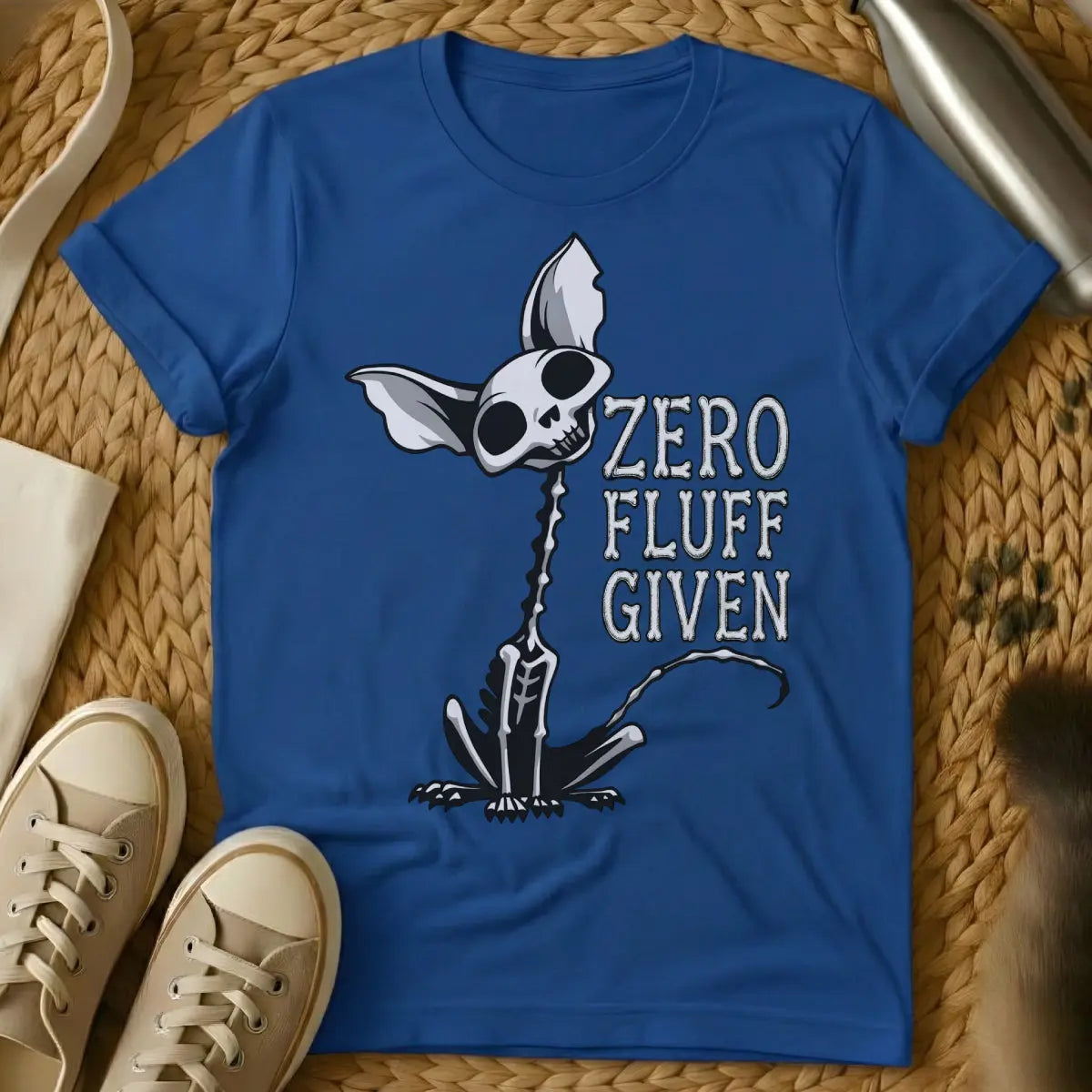 Zero Fluff Given Tee - Blue Cat T-Shirt