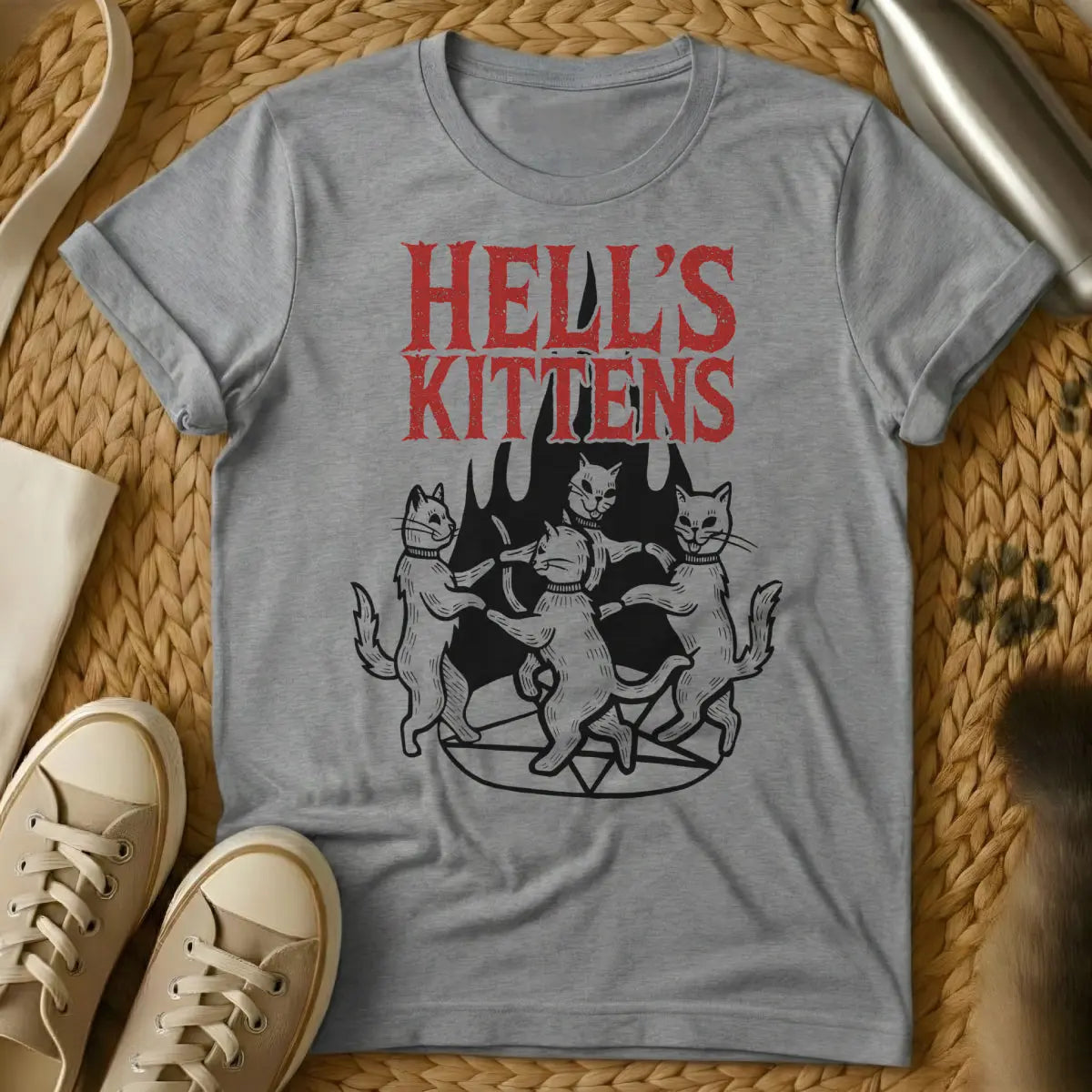 Hell Cat Shirt - Gray Cat T-Shirt