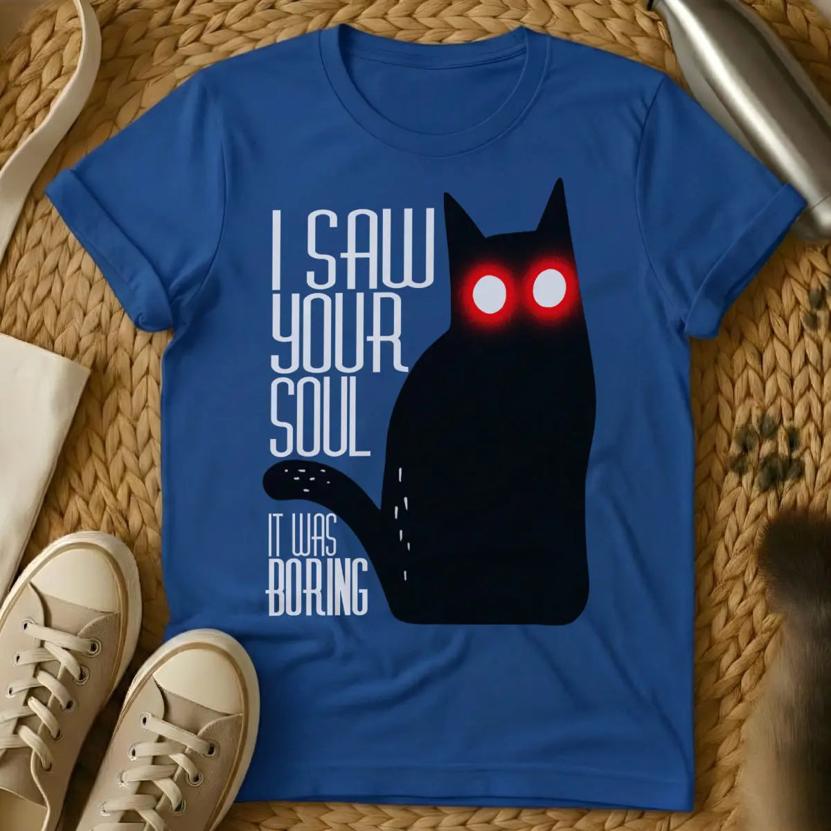 I Saw Your Soul Cat Shirt - Blue Cat T-Shirt