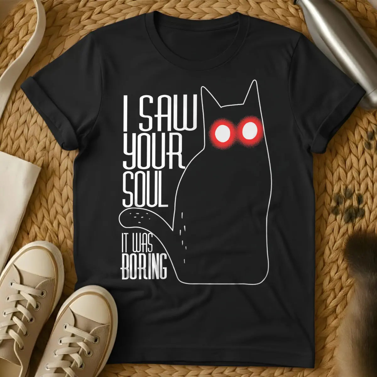 I Saw Your Soul Cat Shirt - Black Cat T-Shirt