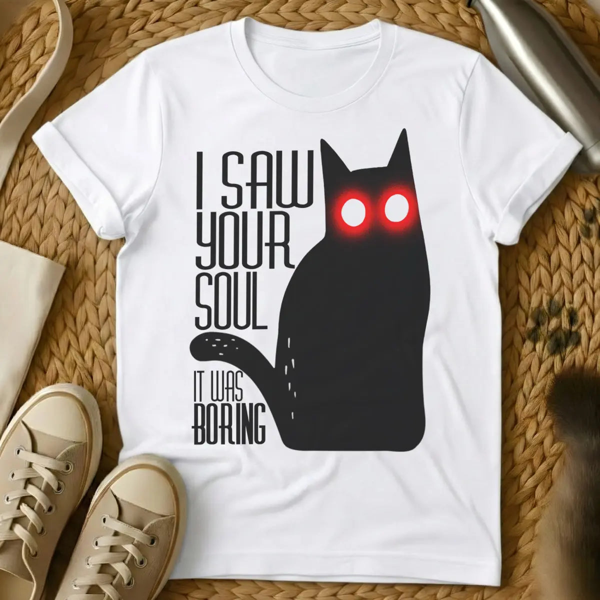 I Saw Your Soul Cat Shirt - White Cat T-Shirt