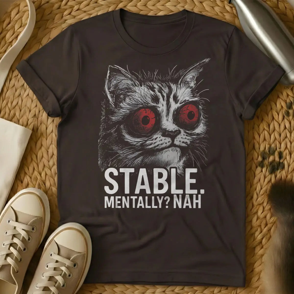 Stable Cat T-Shirt - Dark Chocolate Cat T-Shirt