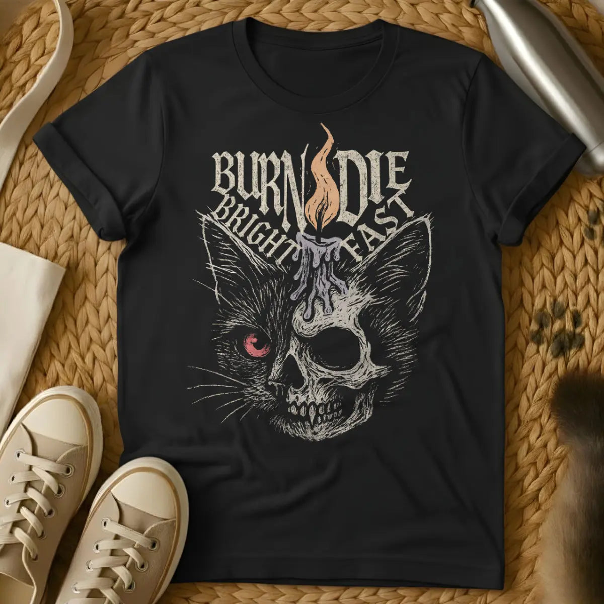 Gothic Cat Shirt - Black Cat T-Shirt