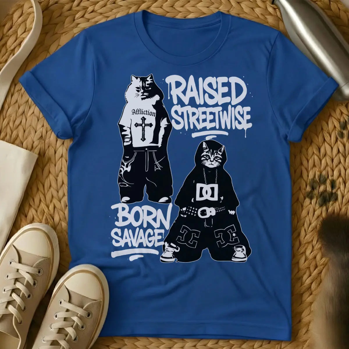 Urban Cat Shirt - Blue Cat T-Shirt
