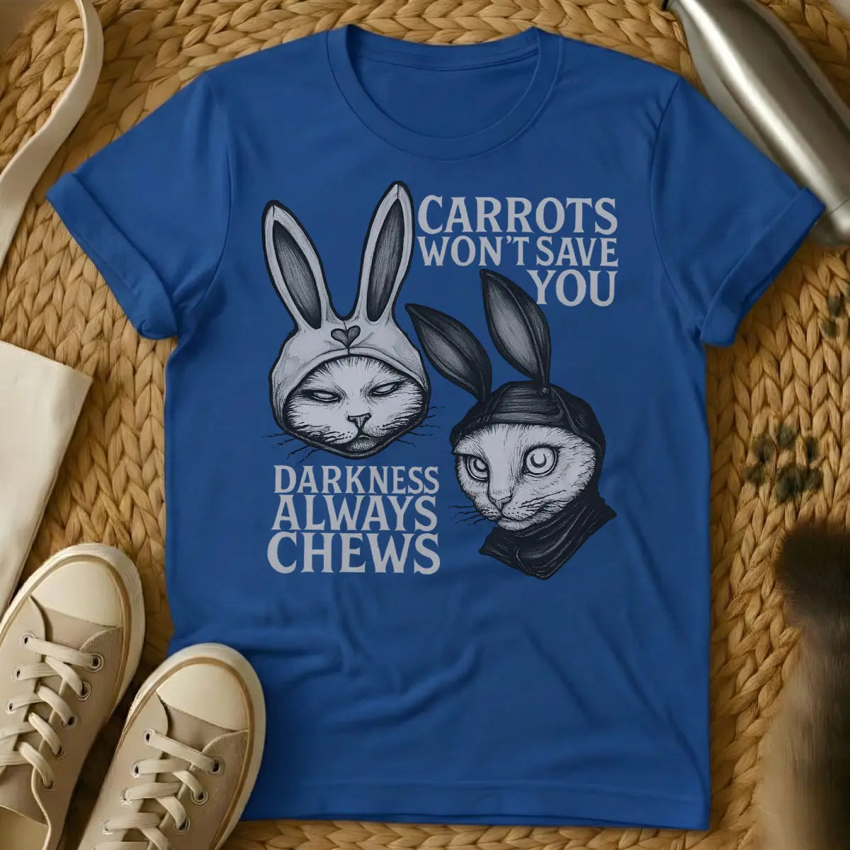 Rabbit Shirt | Cat Tee - Blue Cat T-Shirt