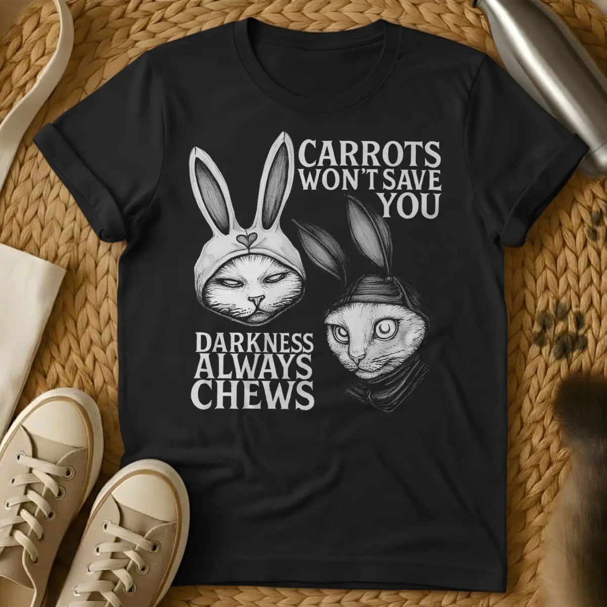 Rabbit Shirt | Cat Tee - Black Cat T-Shirt