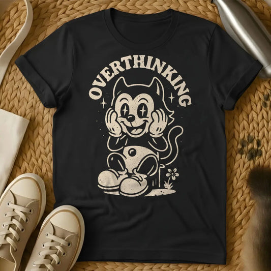 Overthinker Cat Shirt - Black Cat T-Shirt