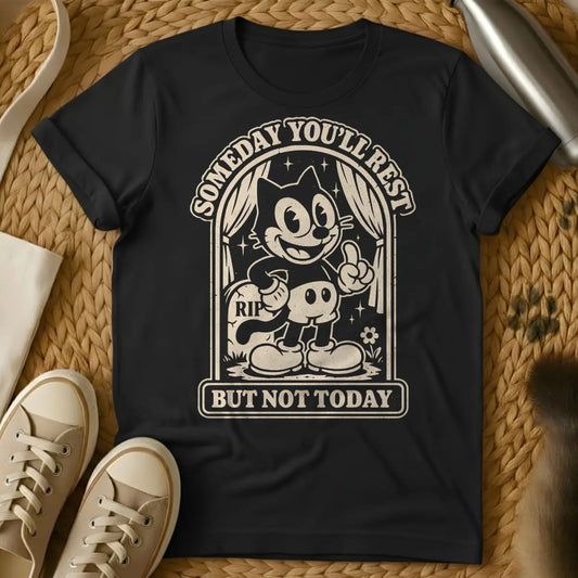 You Will Rest Cat Shirt - Black Cat T-Shirt