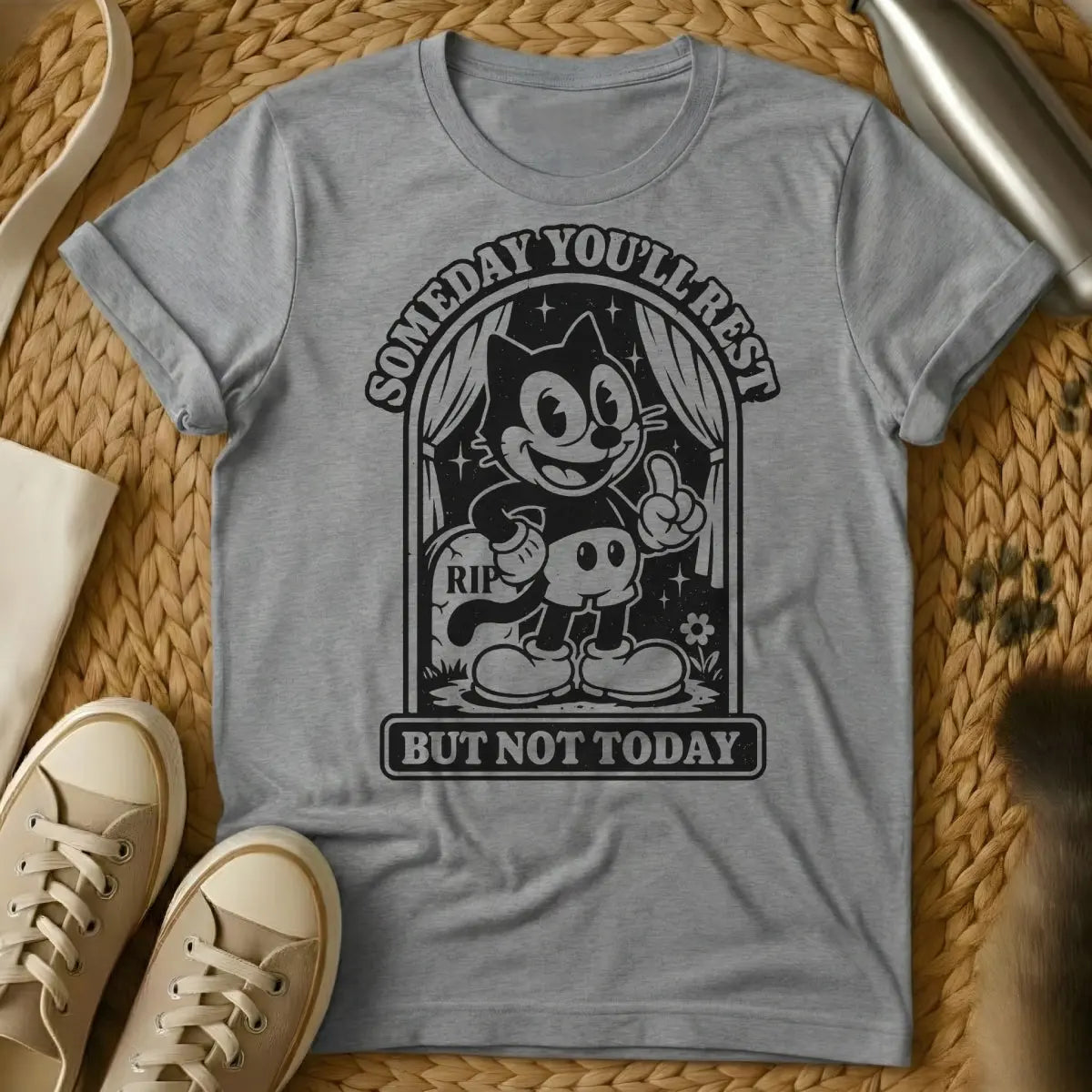 You Will Rest Cat Shirt - Gray Cat T-Shirt