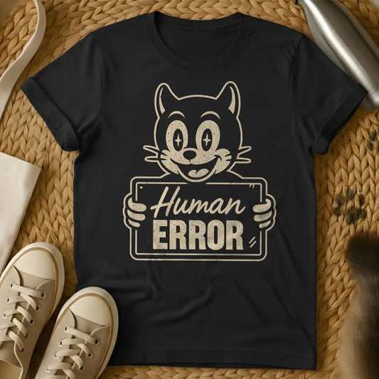 Human Error Cat Shirt - Black Cat T-Shirt