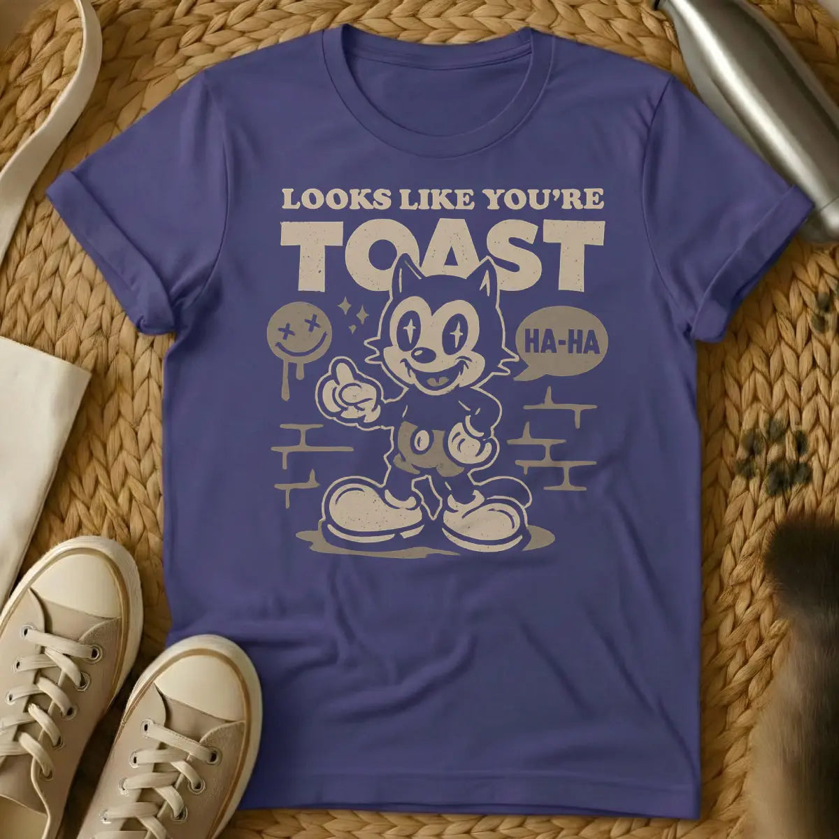 Toast Shirt - Purple Cat T-Shirt