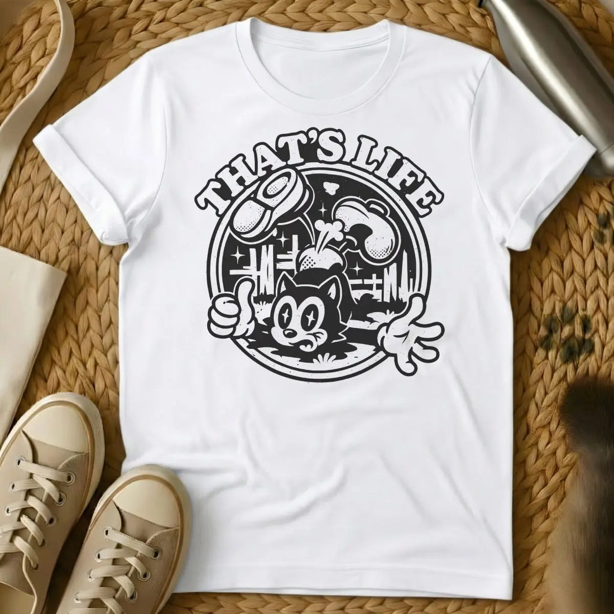 That Is Life Cat Shirt - White Cat T-Shirt