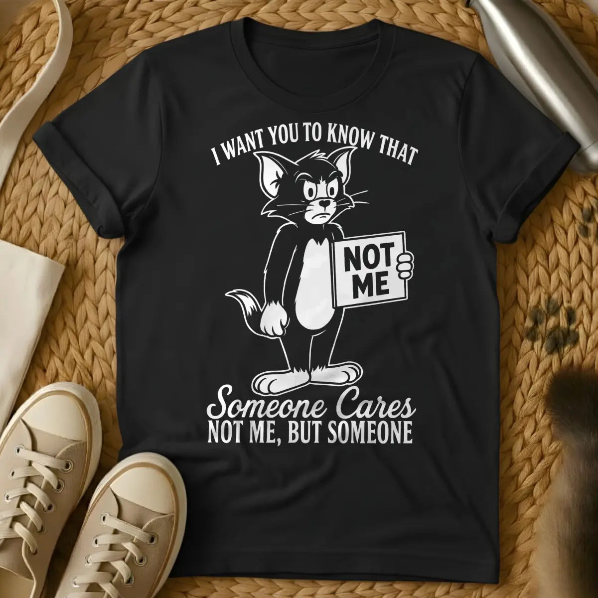 Someone Cares Cat Shirt - Black Cat T-Shirt