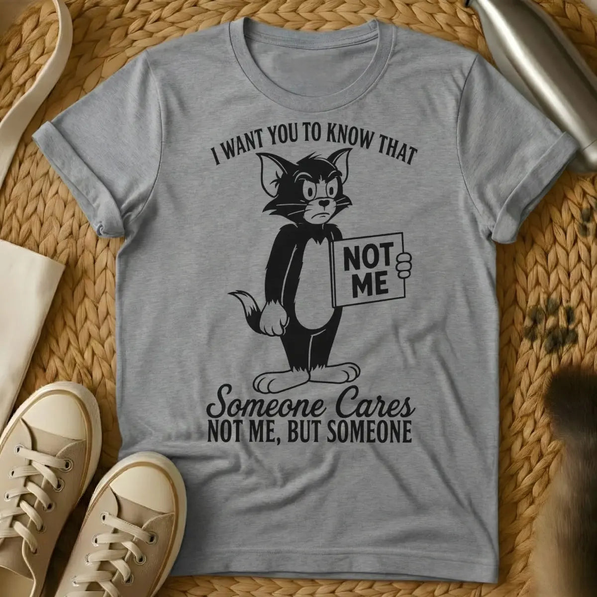Someone Cares Cat Shirt - Gray Cat T-Shirt