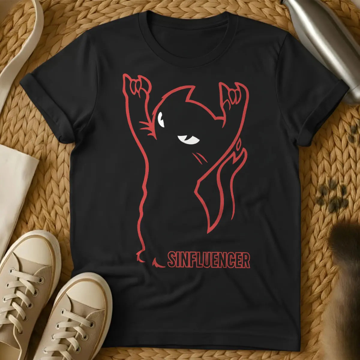 Influencer Cat Shirt - Black Cat T-Shirt