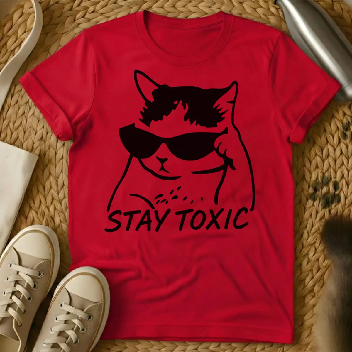 Toxic Cat Shirt - Red Cat T-Shirt