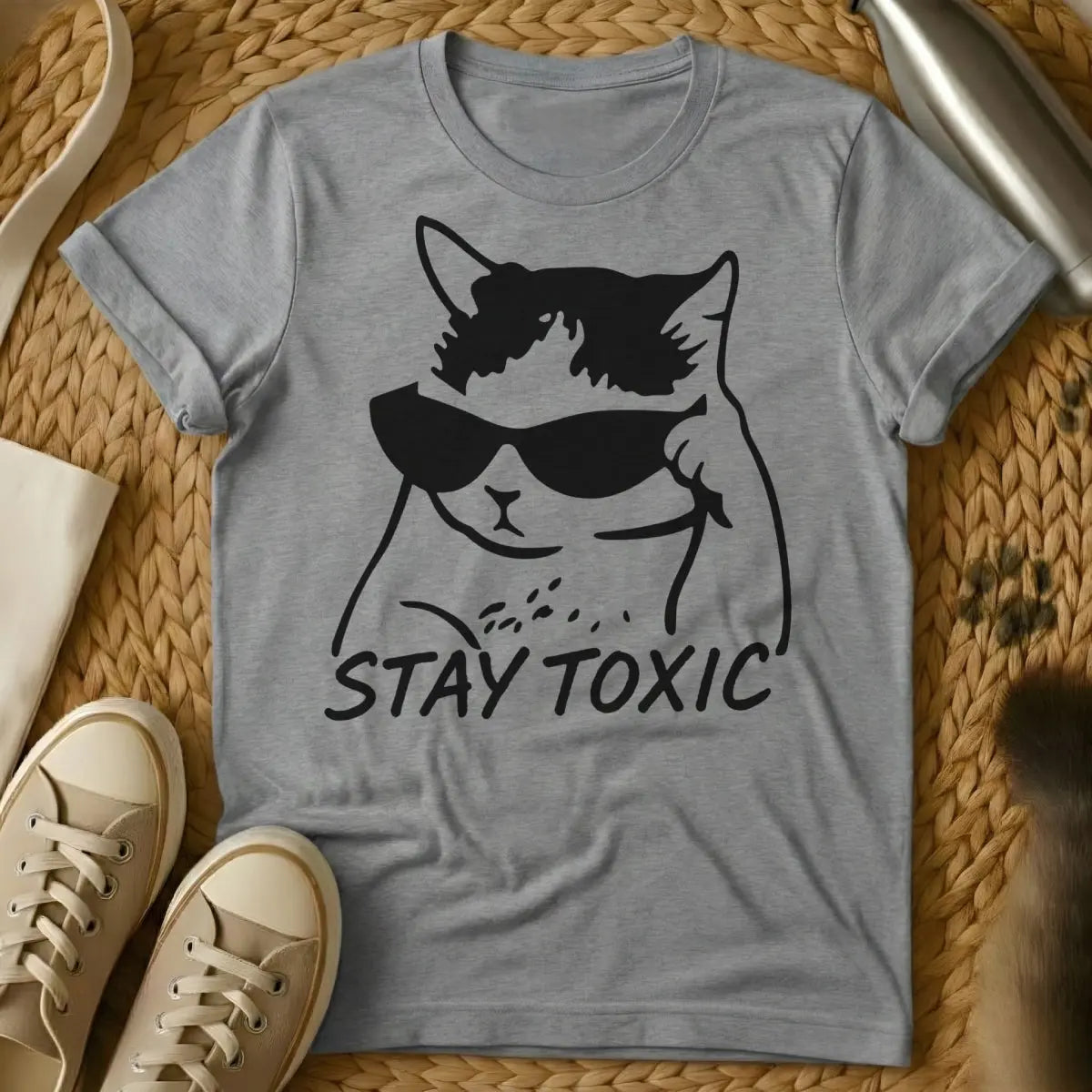 Toxic Cat Shirt - Gray Cat T-Shirt