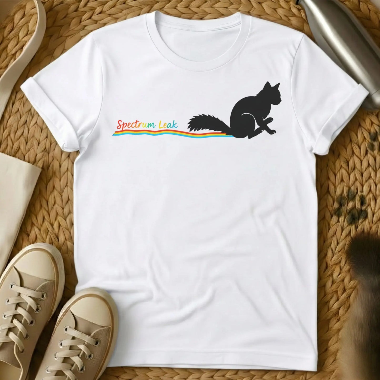 Spectrum Cat Shirt - White Cat T-Shirt