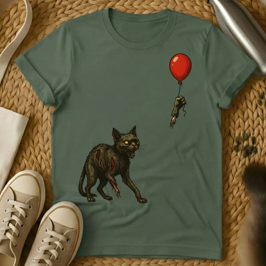 Zombie Cat Shirt - Military Green Cat T-Shirt