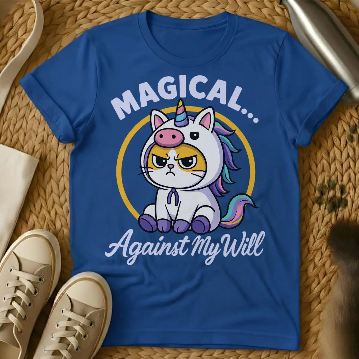 Unicorn Cat Shirt - Blue Cat T-Shirt
