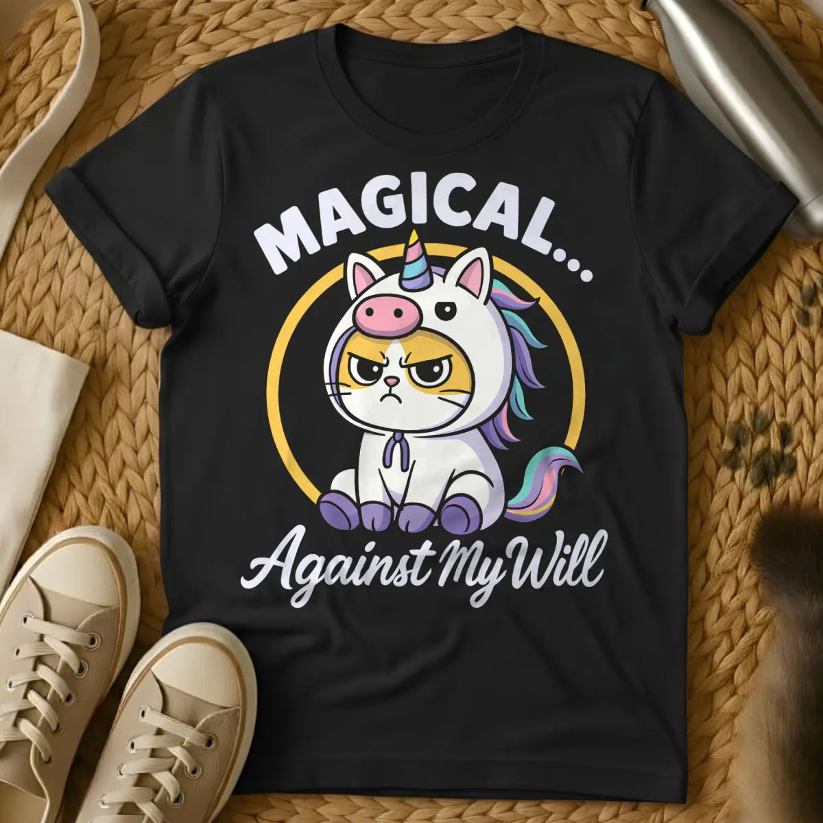 Unicorn Cat Shirt - Black Cat T-Shirt