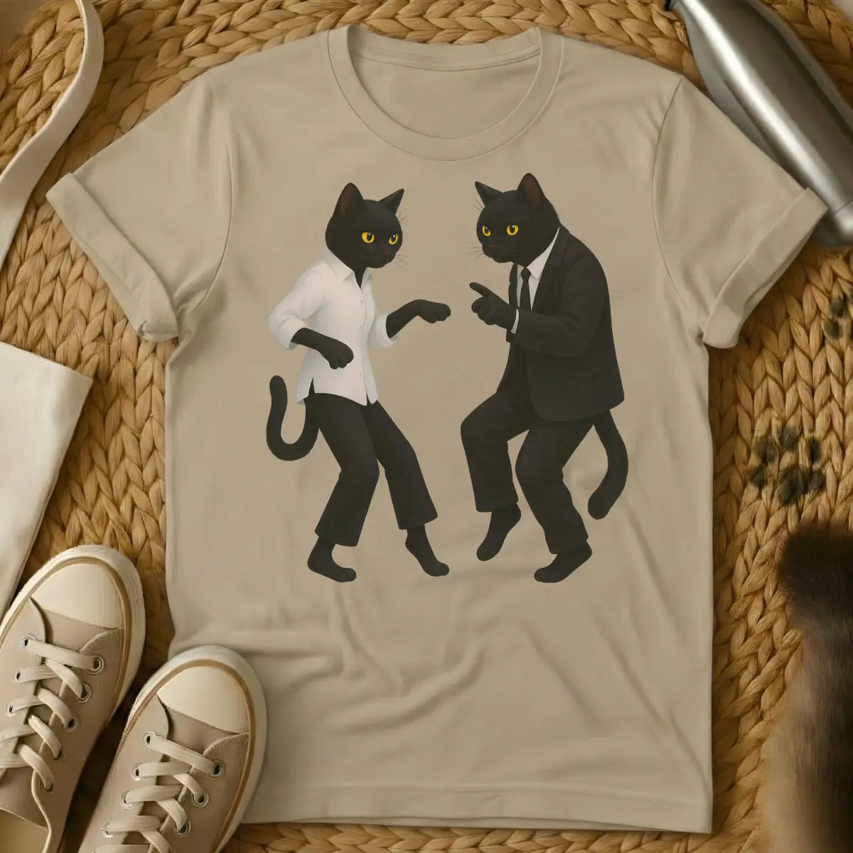Pulp Fiction Cat Shirt - Sand Cat T-Shirt
