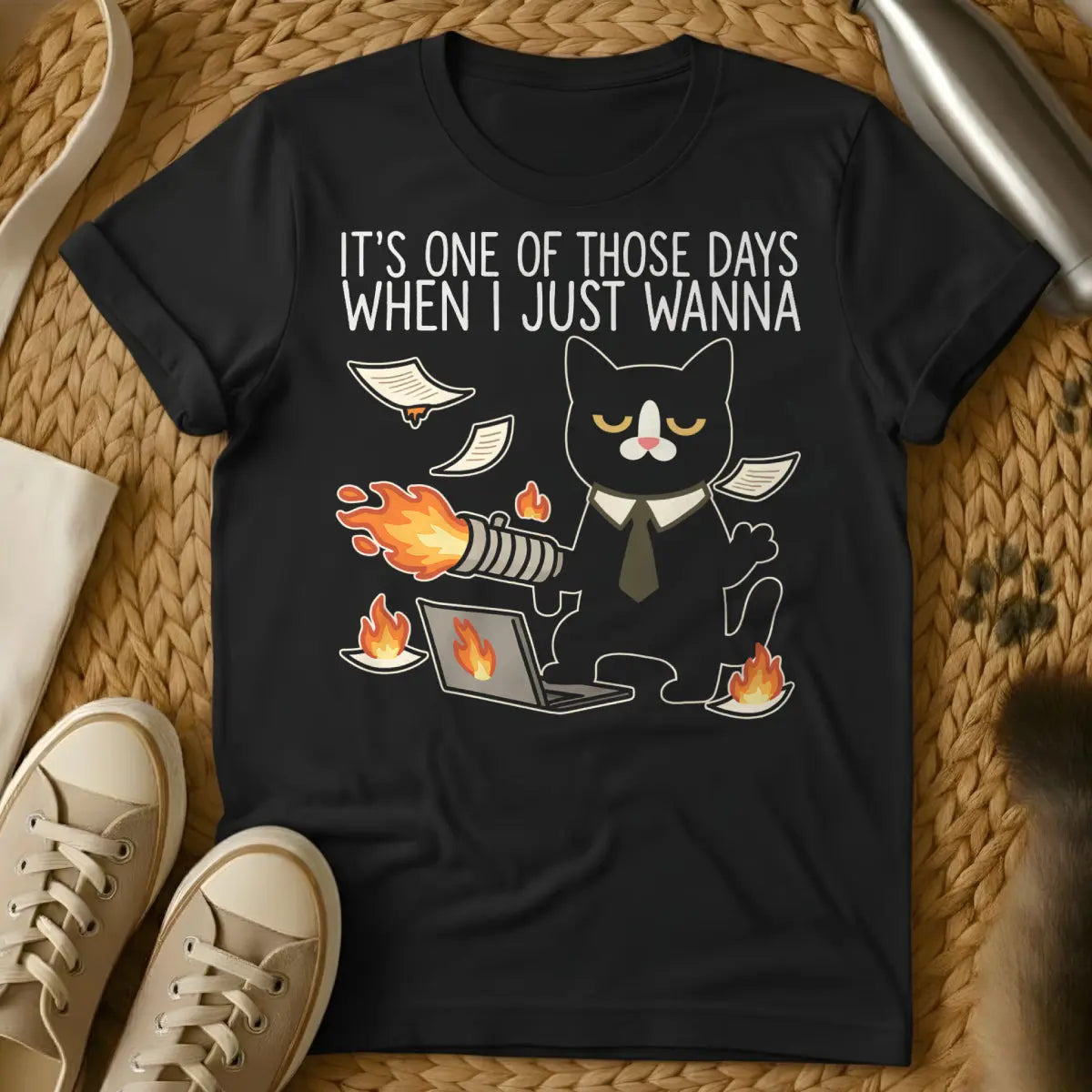 It's Just One of Those Days Cat Shirt - Black Cat T-Shirt