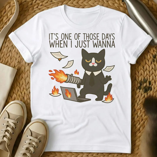 It's Just One of Those Days Cat Shirt - White Cat T-Shirt