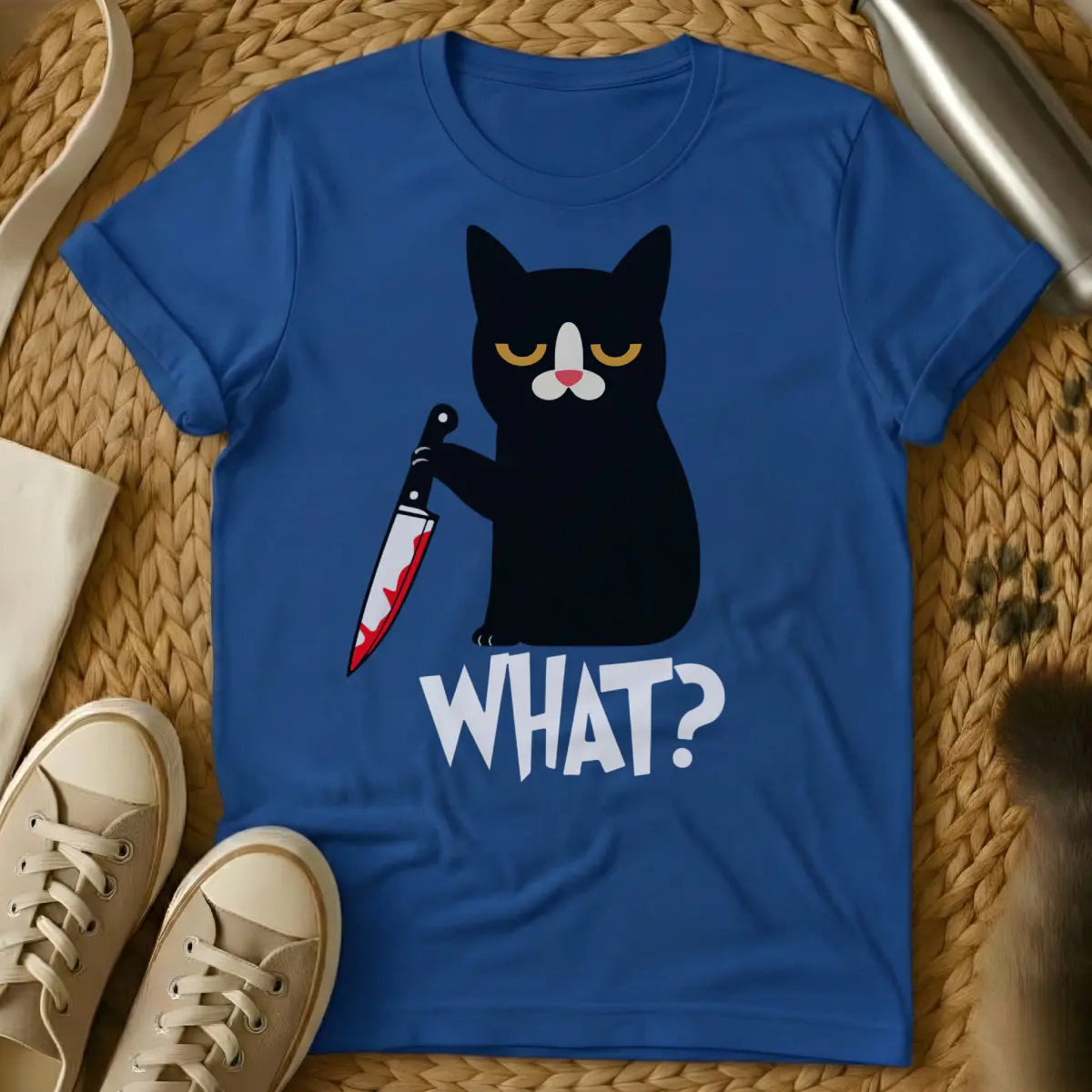 What Shirt - Blue Cat T-Shirt