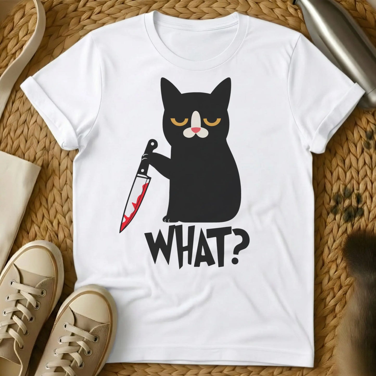 What Shirt - White Cat T-Shirt
