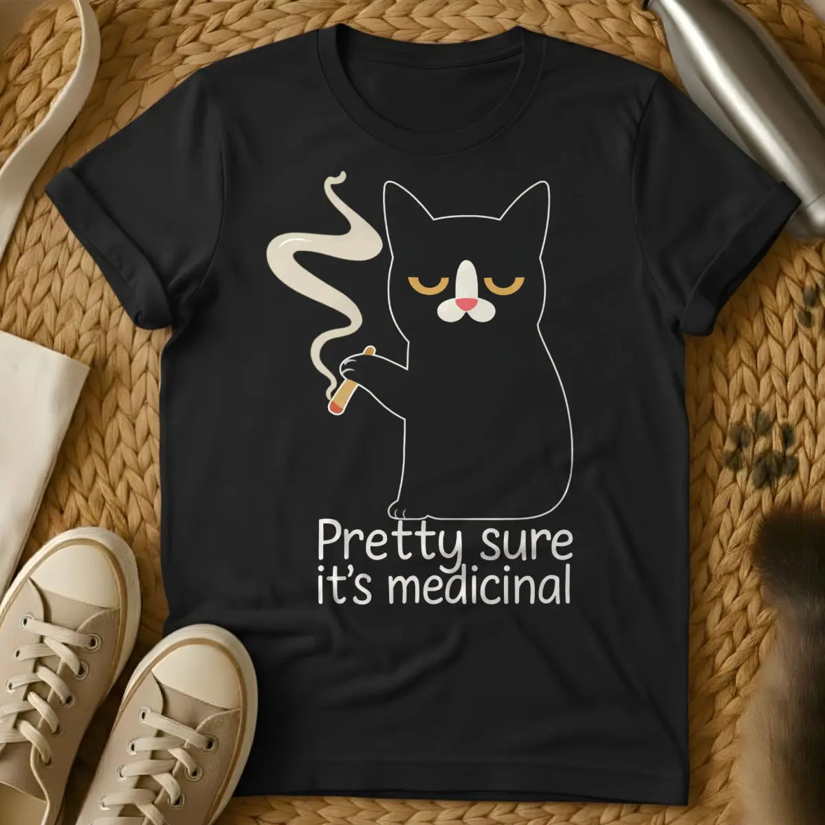 Weed Cat Shirt - Black Cat T-Shirt