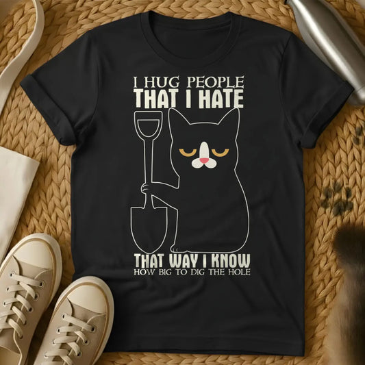 Hugging Cat Shirt - Black Cat T-Shirt