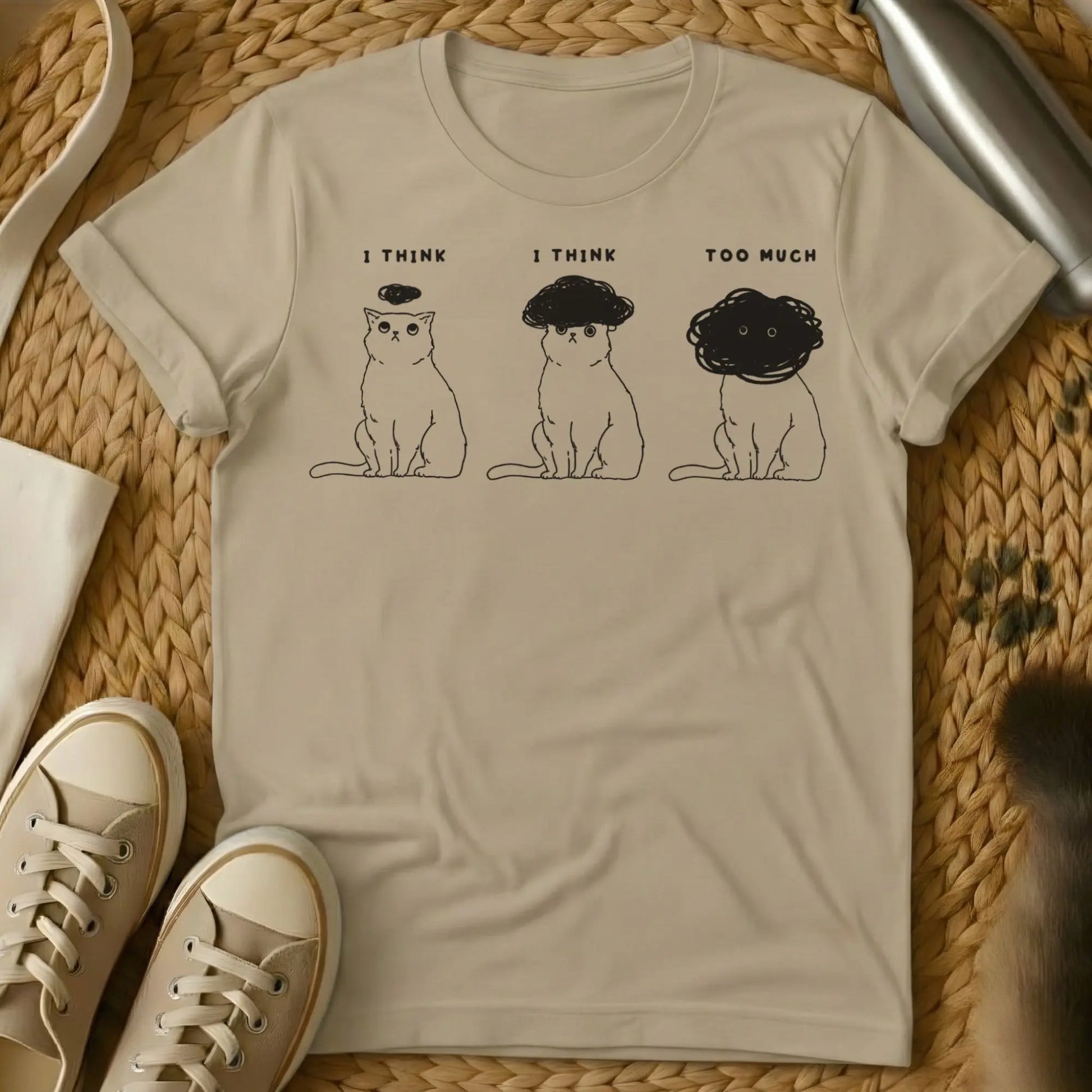 Thinking Cat Shirt - Sand Cat T-Shirt