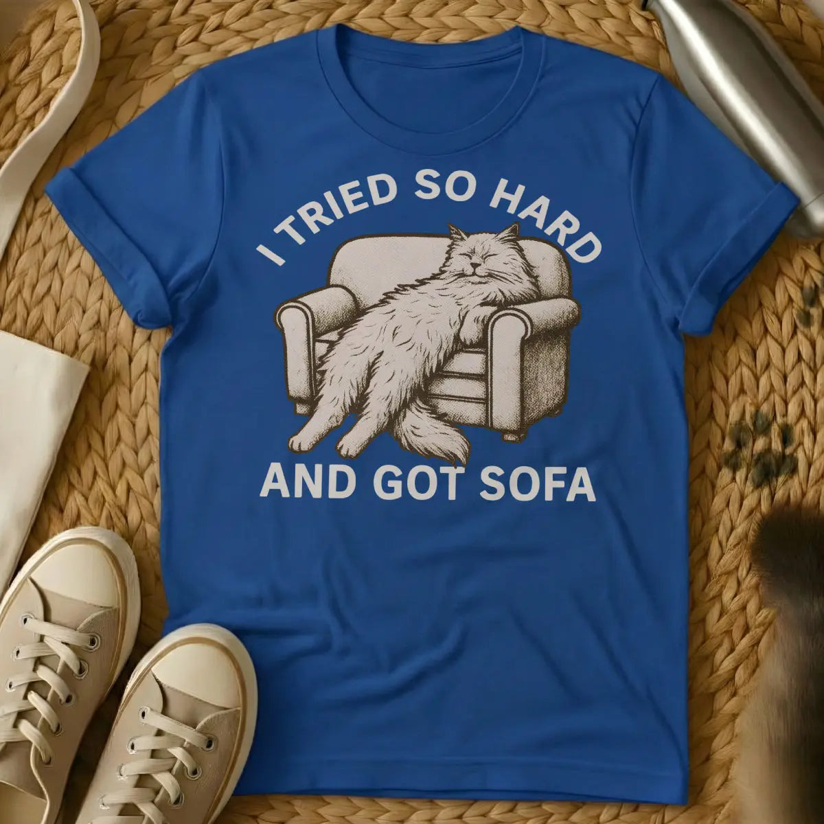 Sofa King Cat T-Shirt - Blue Cat T-Shirt