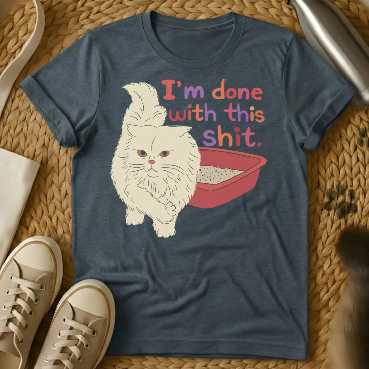I'm Done Cat Shirt - Dark Heather Cat T-Shirt