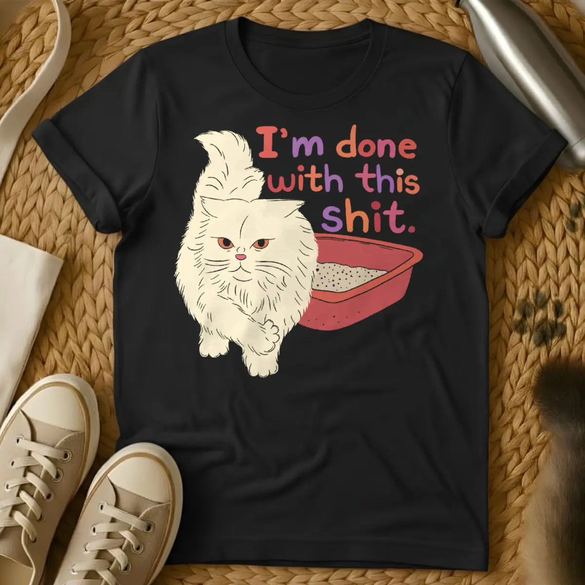 I'm Done Cat Shirt - Black Cat T-Shirt
